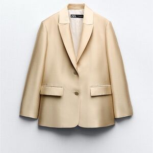 ZARA - COATED STRAIGHT CUT BLAZER | NWT | Size XS & S